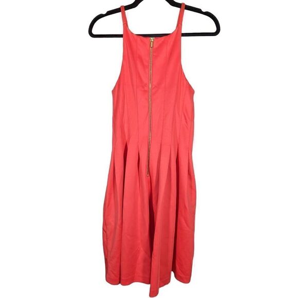 Calvin Klein Sleeveless High Collar Orange Dress Women's Size Medium - Picture 2 of 5